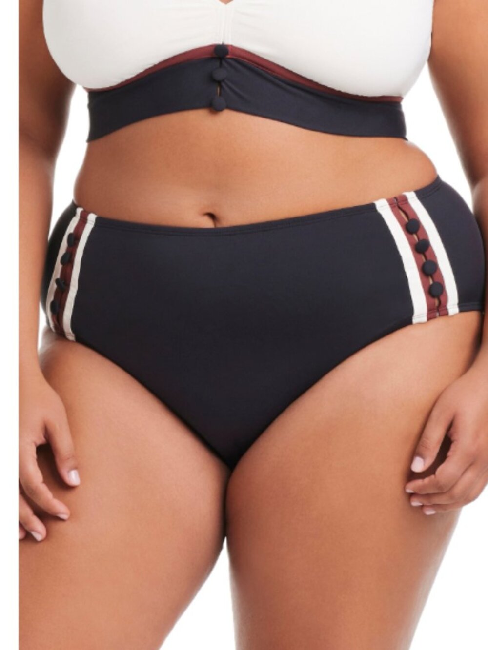 Bleu RodBeat Plus Size Button Down High Waisted Bottoms Multicolor Size 18W 3491